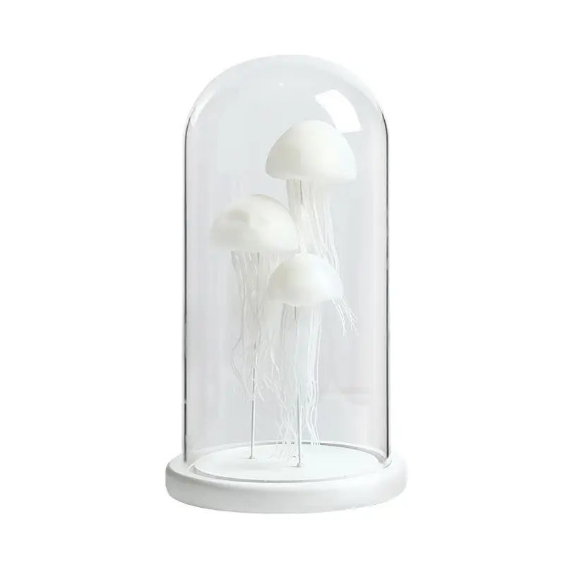 

Nordic minimalist creative glass cover luminous jellyfish ornament home decoration crafts