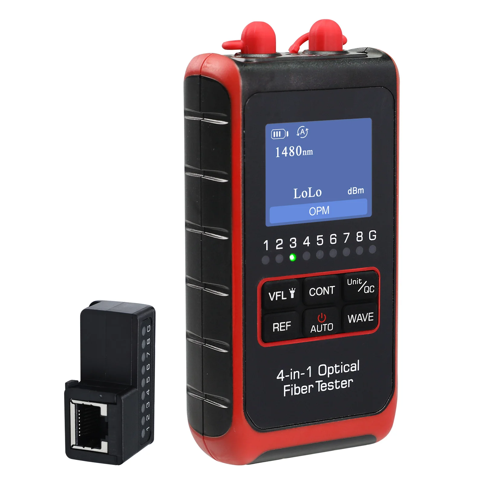 Mini Digital Fiber Power Meter VFL Reference FC SC ST Fault Locator Color High Definition LCD Cable Network Tester Tool