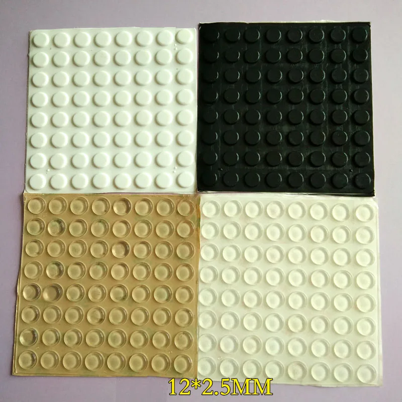 128Pcs 12*2.5Mm Anti-Slip Silicone Rubber Feet Pads Door Stopper Cabinet Self-Adhesive Bumper Pads Stick On Feet Home Apply