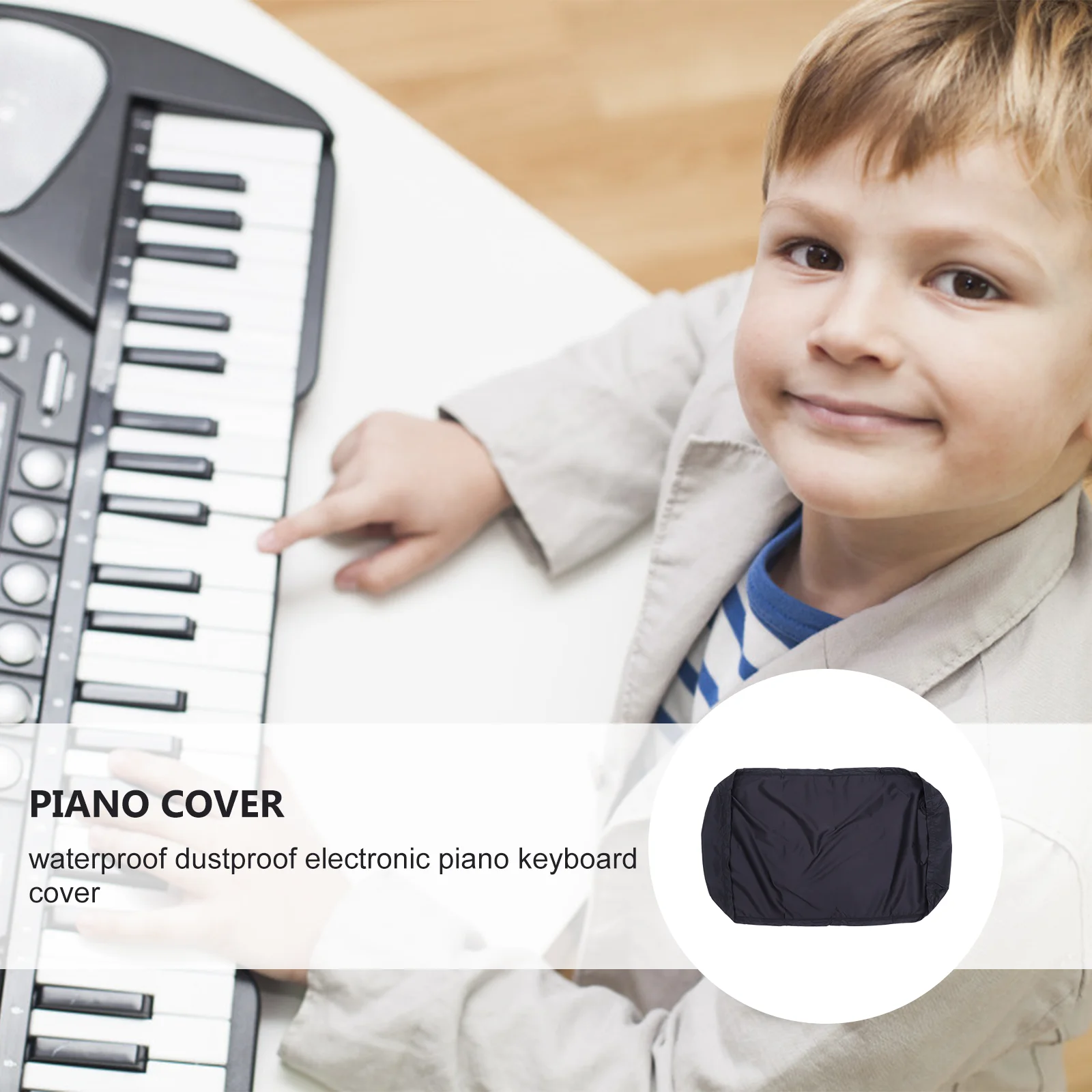 

1pc Piano Keyboard Cover Adjustable Dust Water Resistant Electronic Keyboard Protector Accessory For Electric Piano Wear