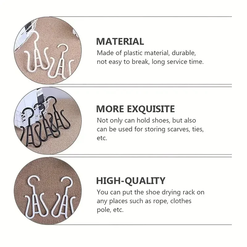 Mehrzweck-5-teiliger tragbarer Perückenaufhänger, verstärkte Haken zum Aufhängen von Perücken, Hüten und Schuhen