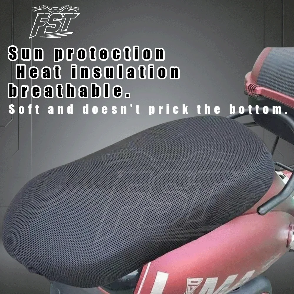For Heat-Insulating & Breathable Double-Layer Mesh Seat Cover for Electric Scooters and Motorcycles – All-Season Use