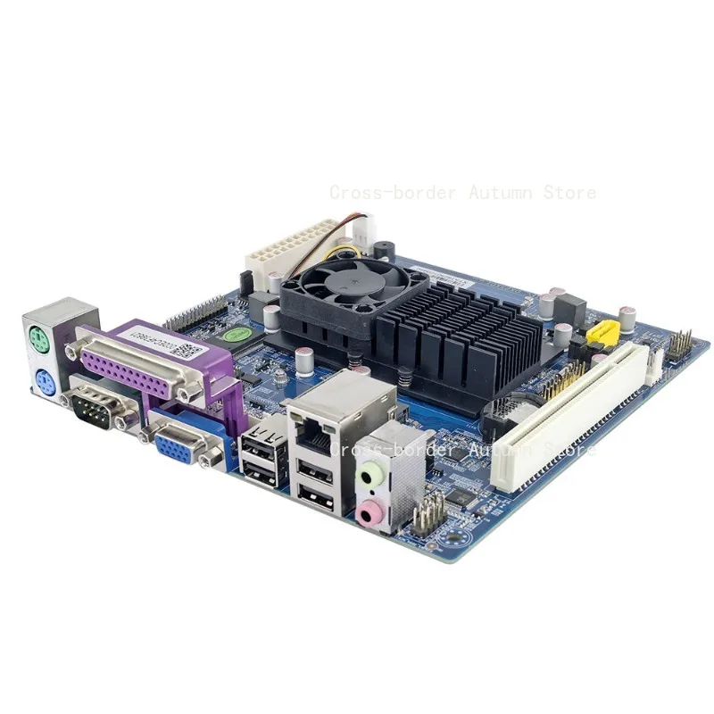 D525 Dual Core Industrial Motherboard 6 COM Ports for Cash Register Queue Terminal Advertising Player