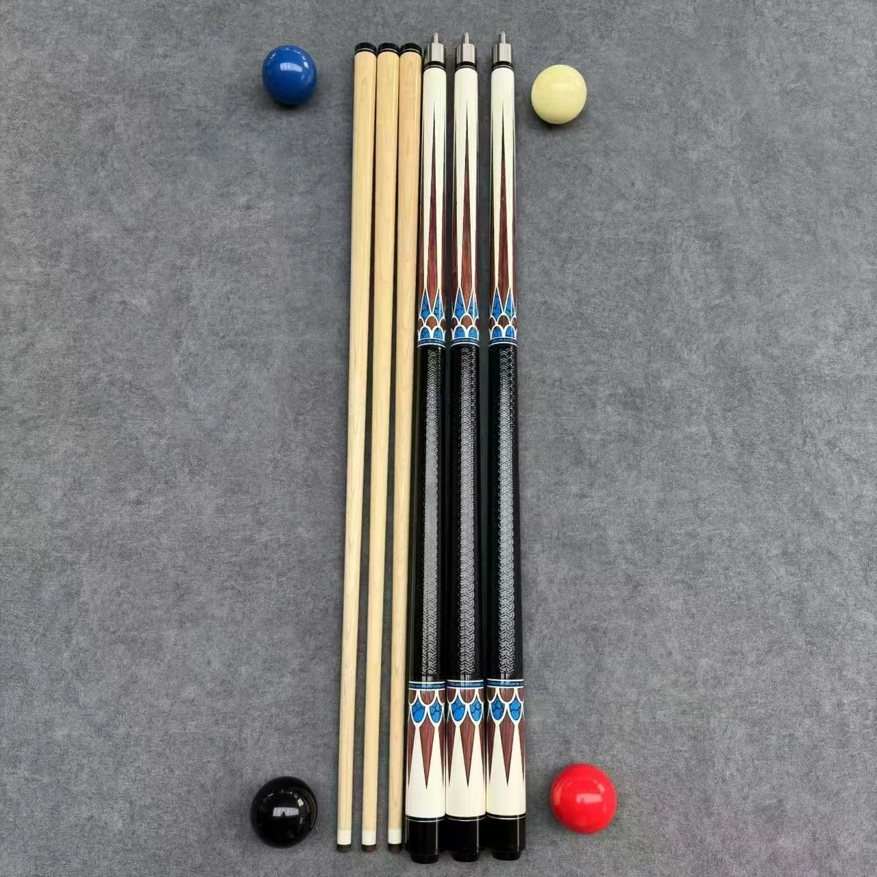 عصا خشب القيقب عالية الجودة 13 مم مع كرة بلياردو لرياضيين السنوكر والبلياردو #2