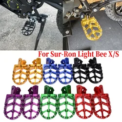 For Sur-Ron Surron Light Bee X /S CNC Aluminum Foot Pegs Rest Footpegs Electric Motorcycle For Talaria Moto Acessorios