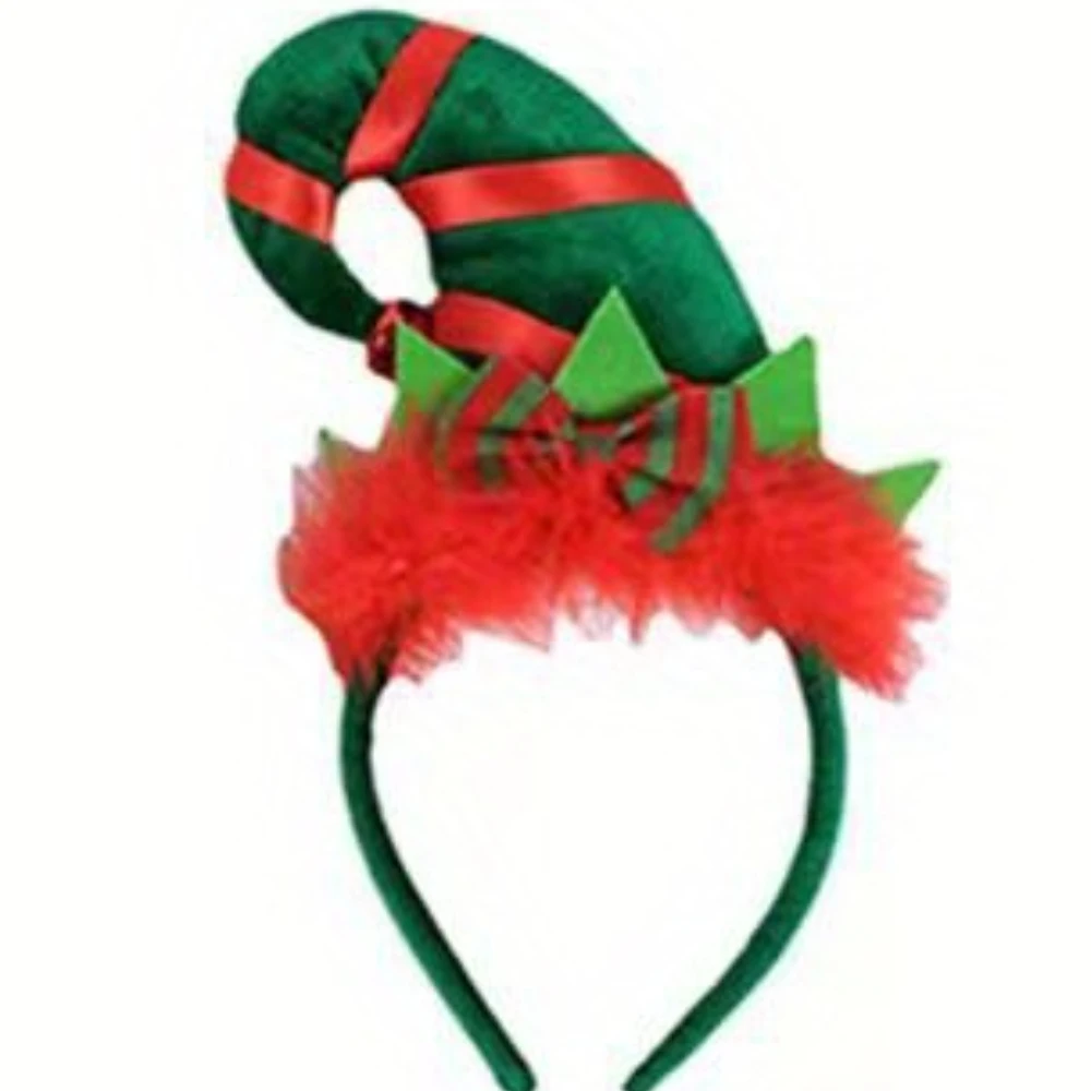 PESENAR Christmas costume set 3-piece set, including Christmas hat, short skirt, stockings, suitable for Christmas role-playing