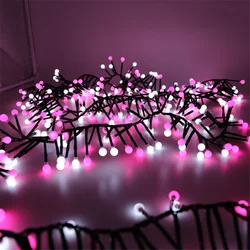 New LED Round Ball Christmas String Lights Outdoor 3M 400leds Firecrackers Fairy Lights Garland for Garden Party Wedding Decor