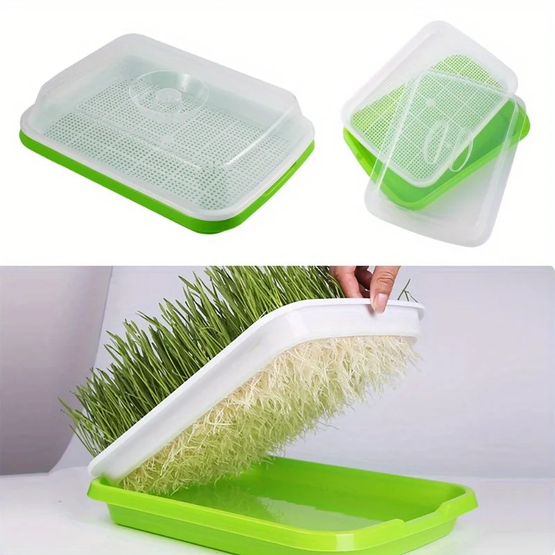 

1pc Germination Tray Tray Seed Germination Tray Seedling Tray Wheatgrass Seed Planting Soilless Cultivation Planting Pot