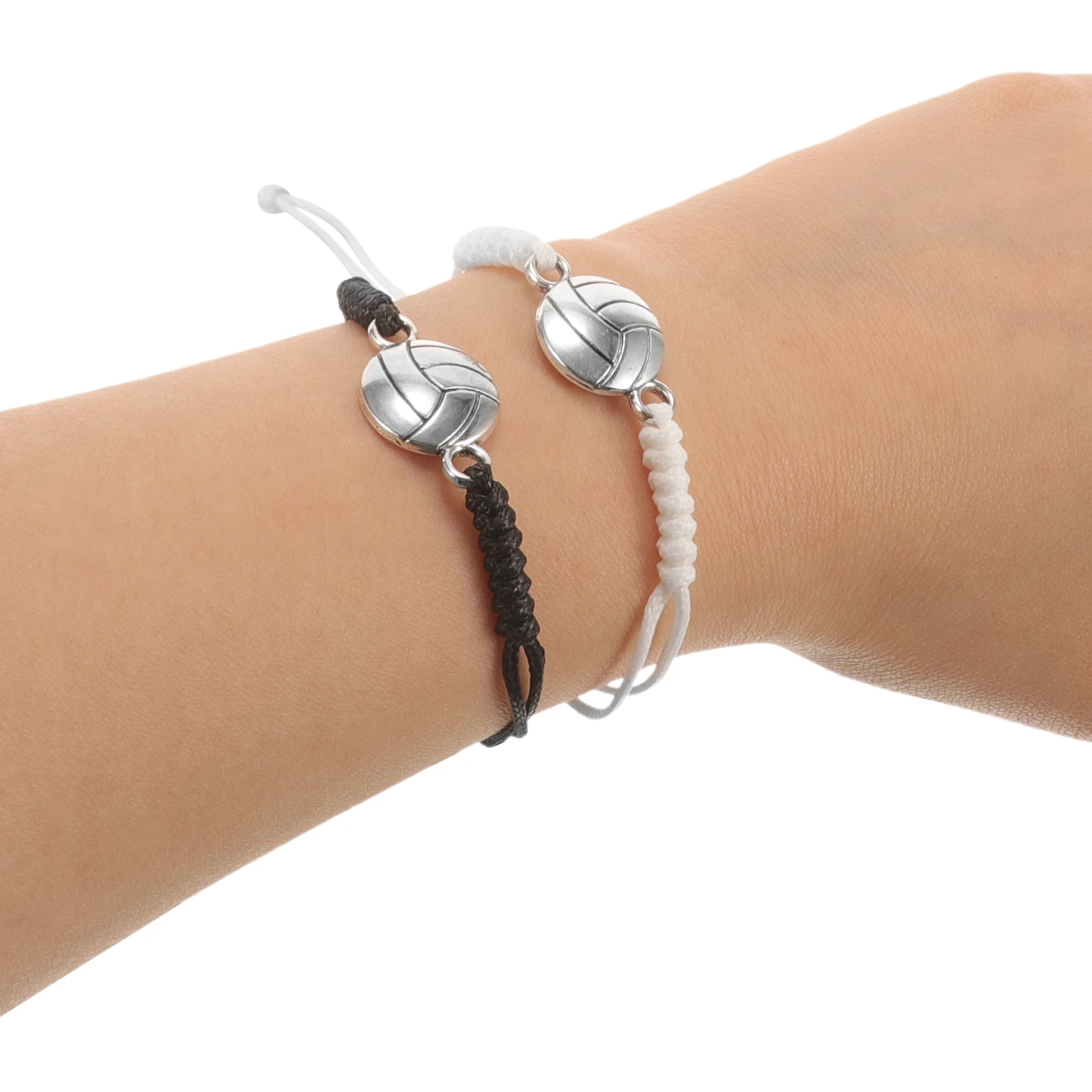 

2 Pcs Wristbands Volleyball Pendant Bracelet Sports Bracelets for Boys DIY Braided Fan