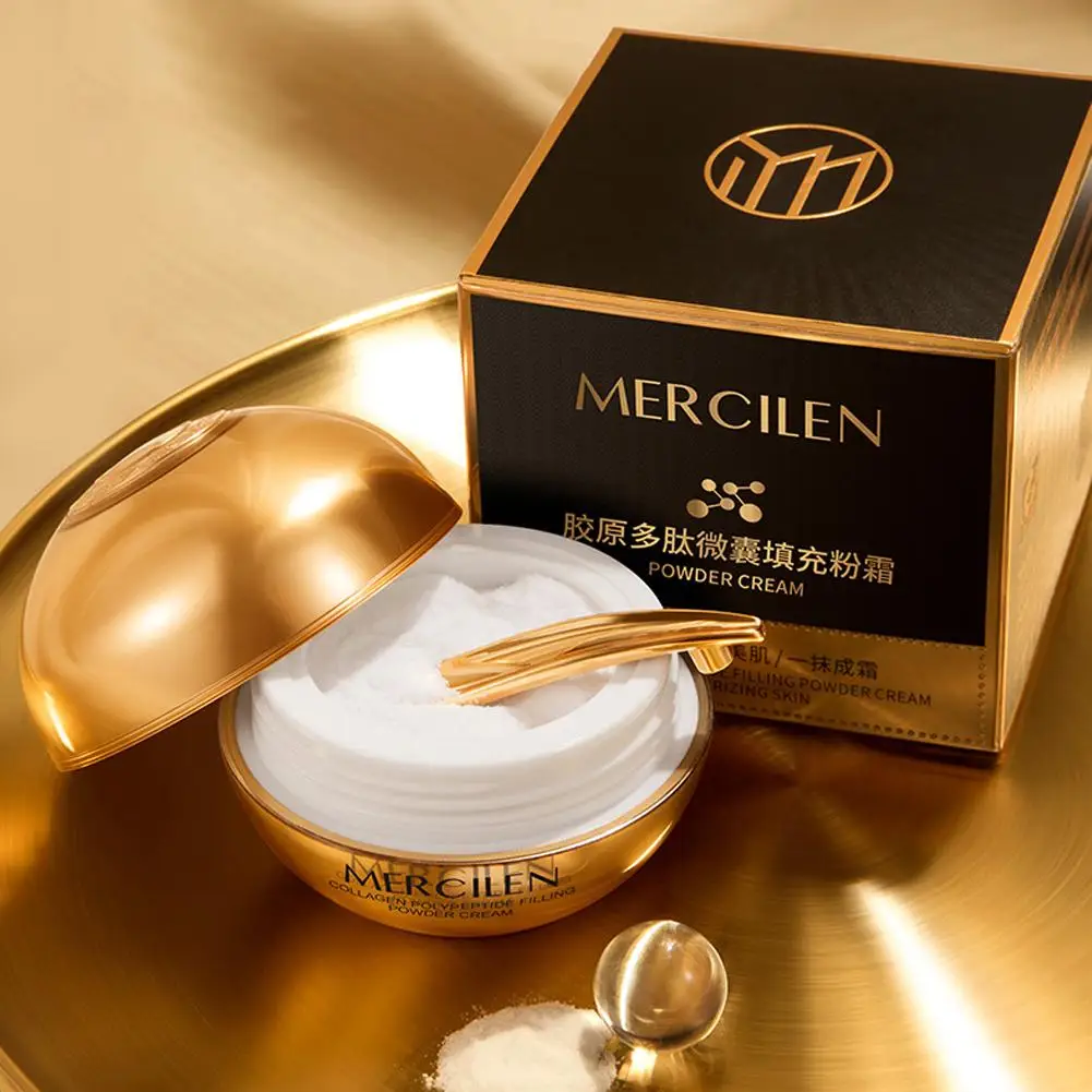Collagen Polypeptide Filling Powder Cream Firming Hydrating Nourishing Skin Lightweight Reduce Fine Lines Brightening