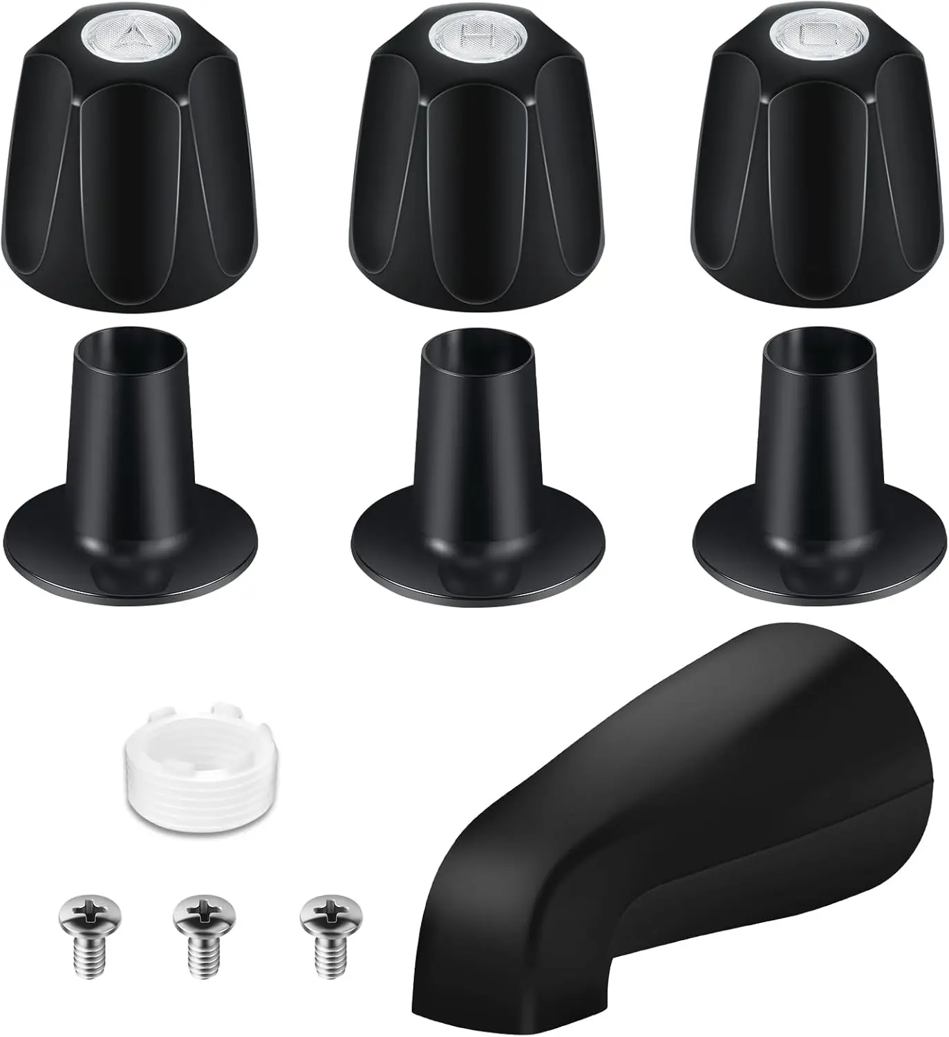 

Matte Black Shower Trim Kit, 3-Piece Tub Faucet with 1/2' Male & 3/4' IPS Thread