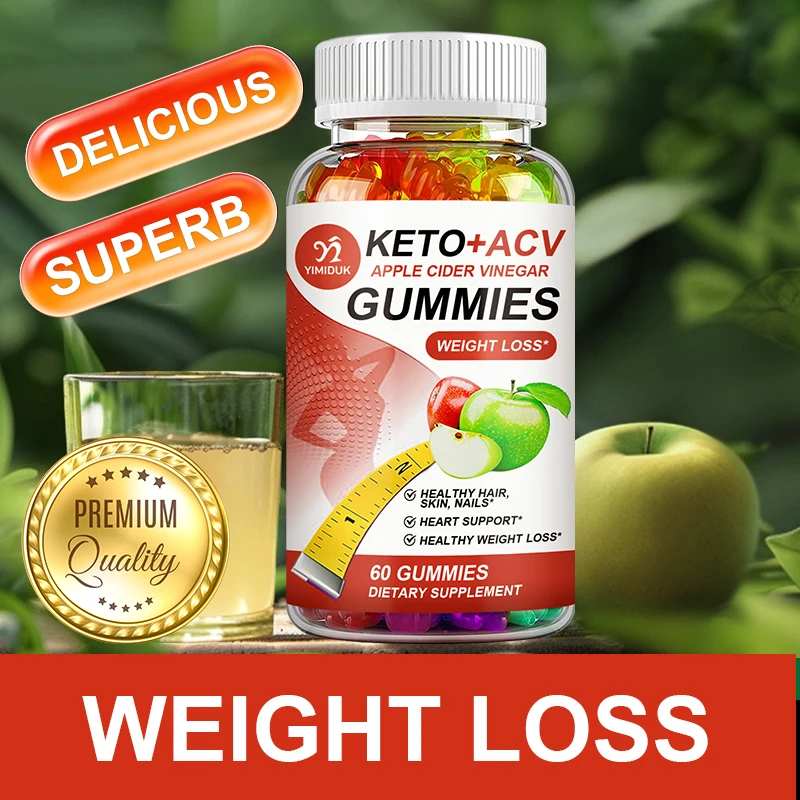 High Concentration Malic Acid Keto Apple Cider Vinegar Gummies  BHB Keep Fitness Weight Management Product Ketone Diet