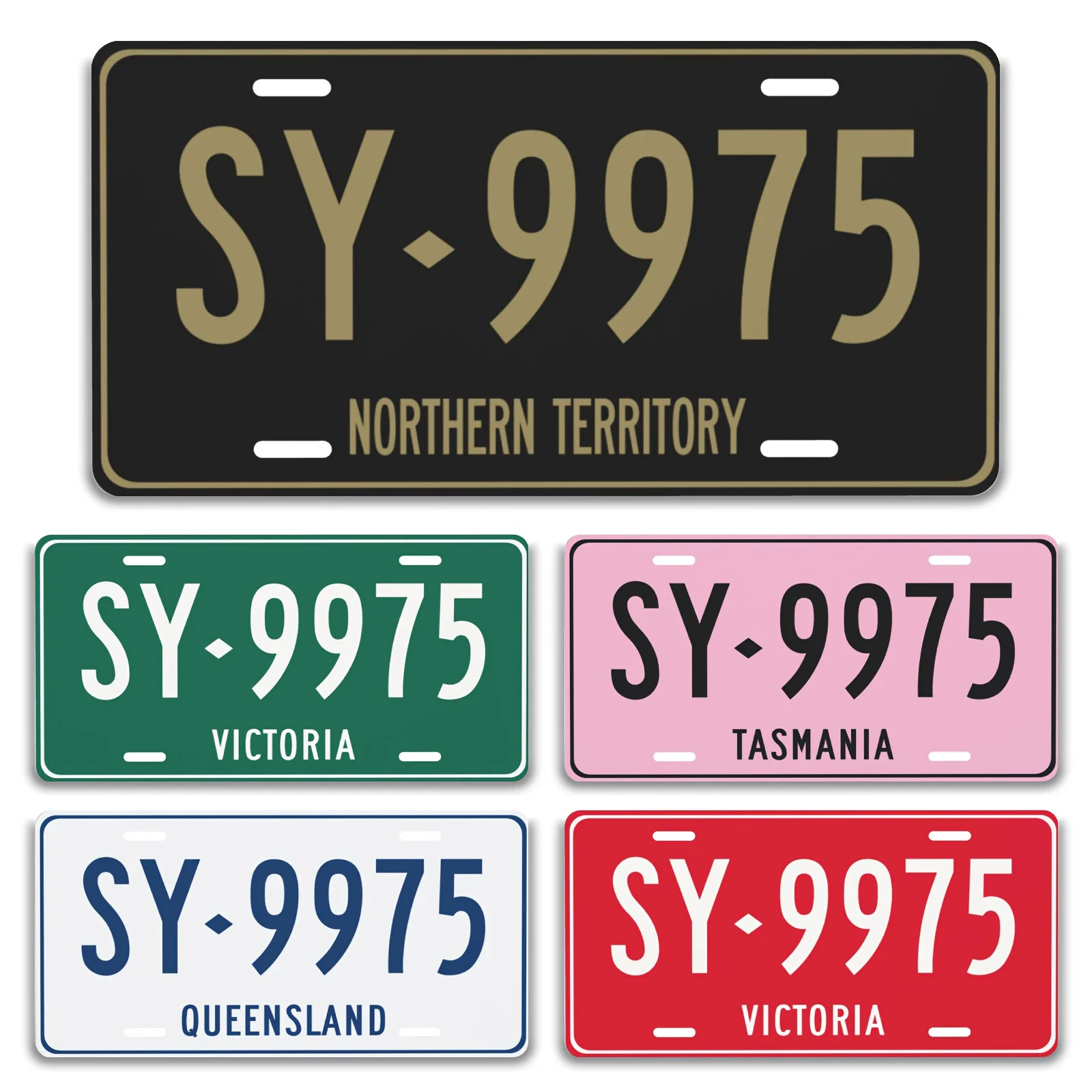 VSVM Australian Replica License Plate - VIC State Number Plates with Personalized ,  Metal Plaques for Garage, Bar, Cafe Wall De