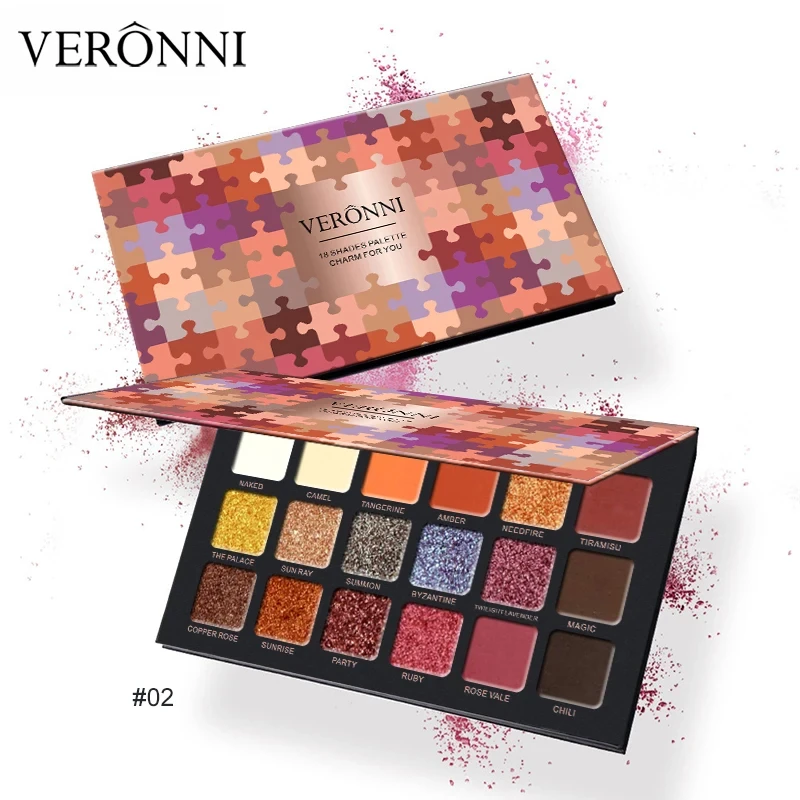 18-kolorowy cień do powiek wodoodporny perłowy matowy jedwabnik rozjaśniający brokatową ziemię długotrwały makijaż