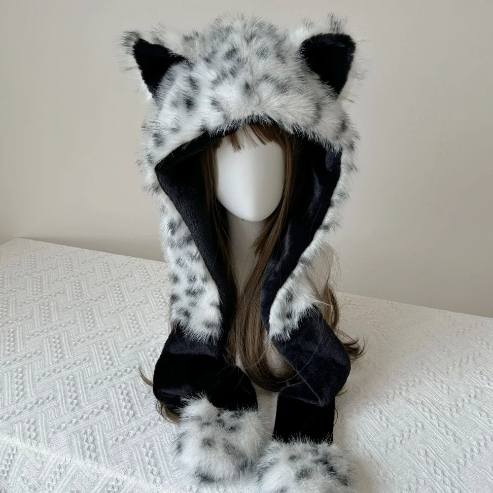 Y2K Cosplay Herfst Winter Nieuwe Warme Oorhoed Sjaal Set-2-in-1 Ontwerp met Gehoorbescherming Zacht Pluche Materiaal Perfecte Accessoires