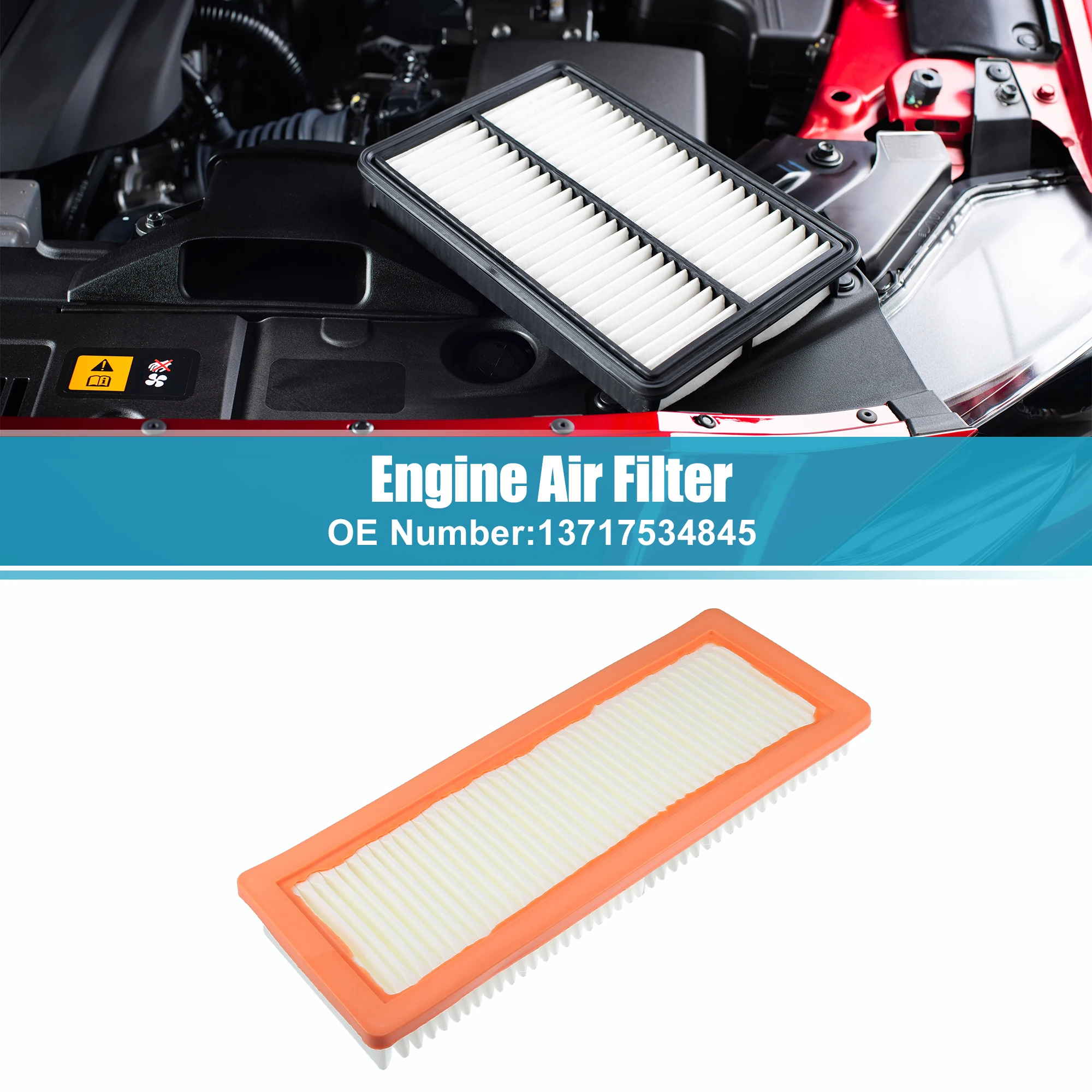 X Autohaux Auto Engine Air Filter Fit for BMW MINI COUNTRYMAN COUPE JCW No.13717534845