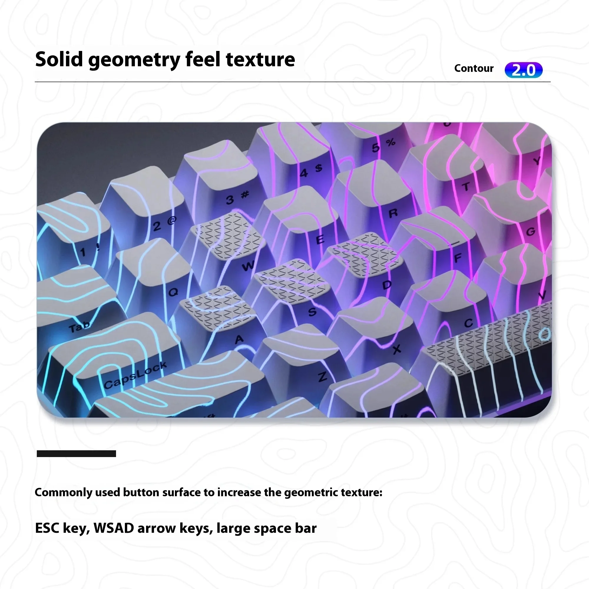 Xvx contorno 2.0 keycaps transparente personalizado lado gravado imd keycap acessórios de teclado mecânico personalizado keycaps presentes