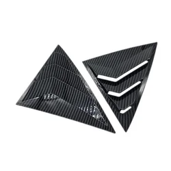 For Honda Accord 7th Sedan 2003-2007 Car Rear Louver Window Side Shutter CoverTrim Sticker Vent Scoop ABS Carbon Fiber Style