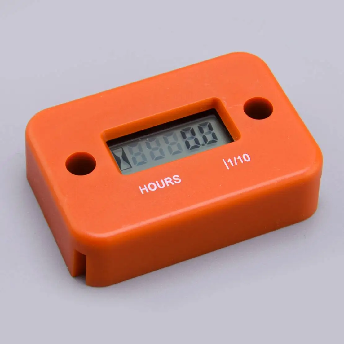 Digital LCD Vibration Hour Counter Operating Engine Meter Orange Fit for Generator ATV Snow Blower Skid Steer Loader Motorcycle