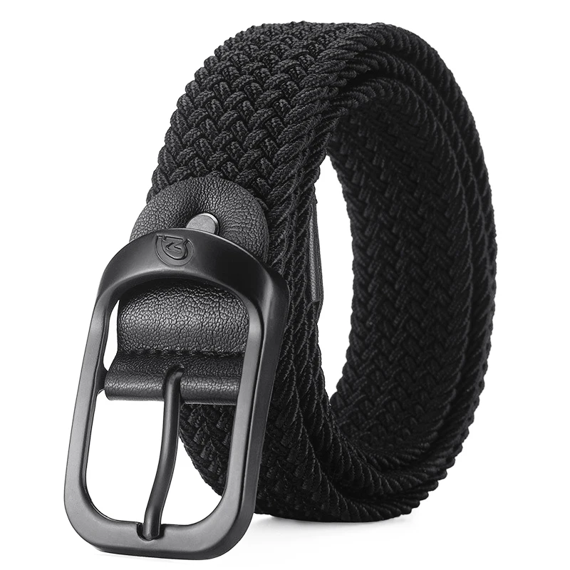 Non-hole Punch-free MEN'S AND WOMEN'S Woven Belt Elastic Stretch Canvas Belt Female Korean Style Versatile Student Pants Belt