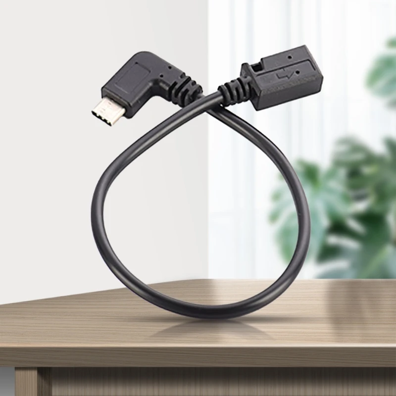 90 stopni typ C do Mini przedłużacz USB Mini USB żeńskie do USB C męski przewód kabel Adapter do ładowania do laptopa