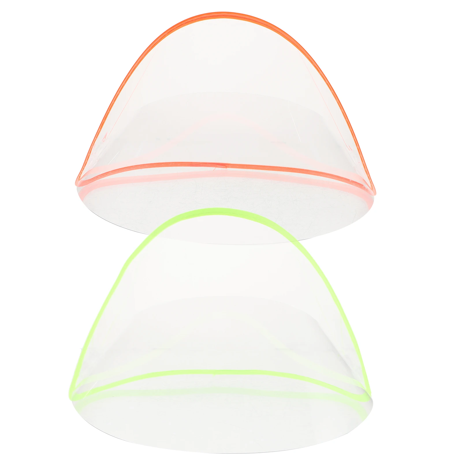 

2pcs Clear Plastic Transparent Hat Brim for Raincoat Poncho Accessories Green Face Protector Waterproof Shield