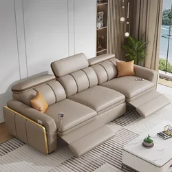 Elektrischer Designer-Luxus-Sofastuhl, ausgefallenes italienisches Liegesofa aus echtem Leder, moderne Lounge, Woonkamer Banken, Wohnmöbel