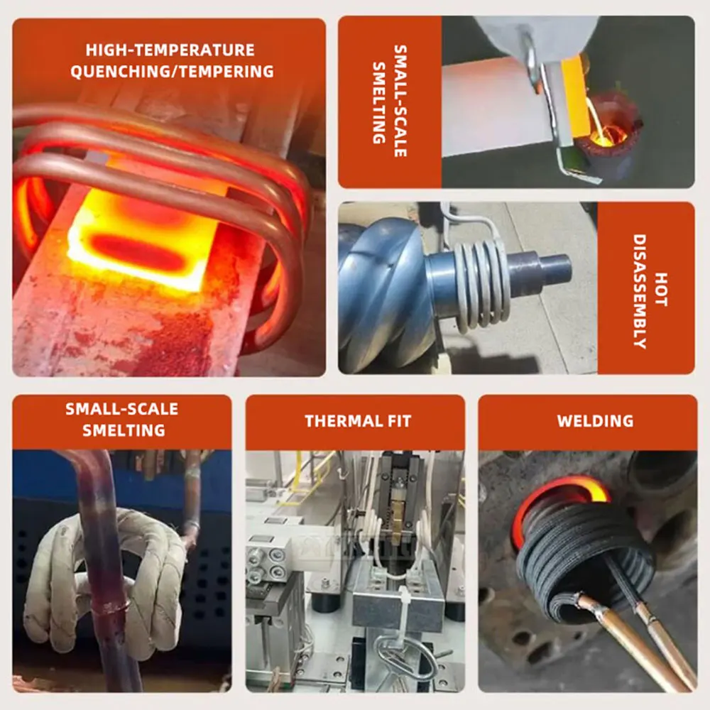 Small Metal Heater, 220-Volt High-Frequency Induction Heater, Electromagnetic Heating Furnace