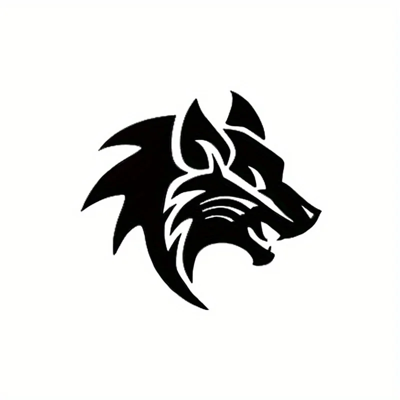 1PC Tribal Wolf Head Vinyl Sticker, Perfect for Car Windows, Laptops, Motorcycles, Backpacks & Wildlife - Themed Decor