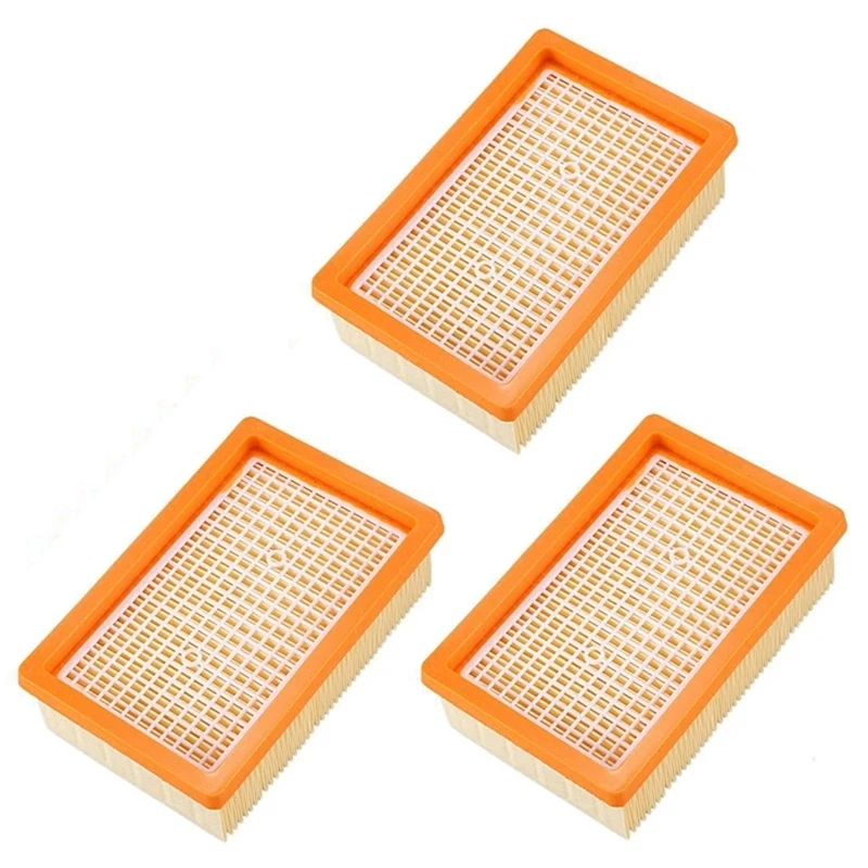 3PCS Vacuum Cleaner Filter Replacement for KARCHER Flat-Pleated MV 4 MV 5 MV 6 WD4 WD5 WD6 P PREMIUM WD5