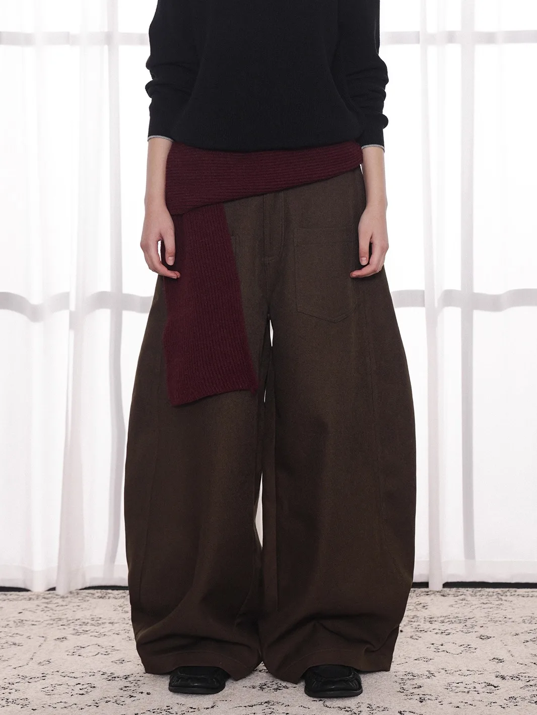 

Широкие брюки Antsstna в американском ретро-стиле с высокой талией, прямого кроя, для делового и повседневного образа