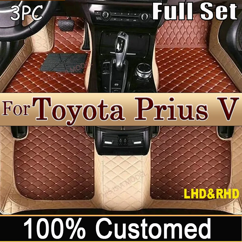 

Hybrid Vehicle Car Floor Mats For Toyota Prius V α Prius Plus ZVW40 ZVW41 2012~2017 7seat Waterproof Floor Mats Car Accessories