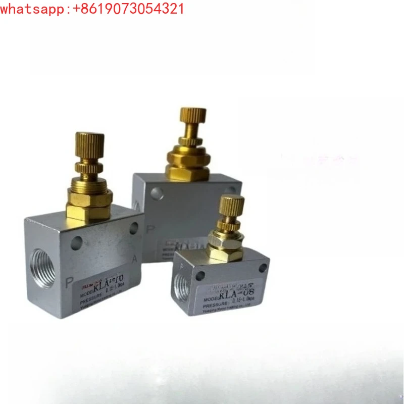 Pneumatic one-way throttle flow control valve KLA-06/KLA-08/KLA-10/KLA-15/KLA-20
