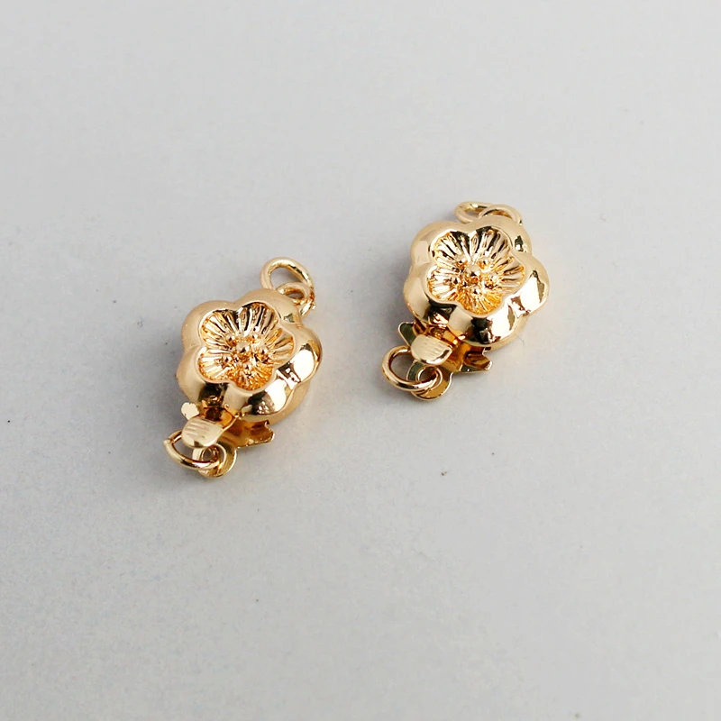 1/3 Pieces/batch Flower Shape Necklace Bracelet DIY Jewelry Making Connector 925 Silver/golden/Rose Gold Clasp Accessories