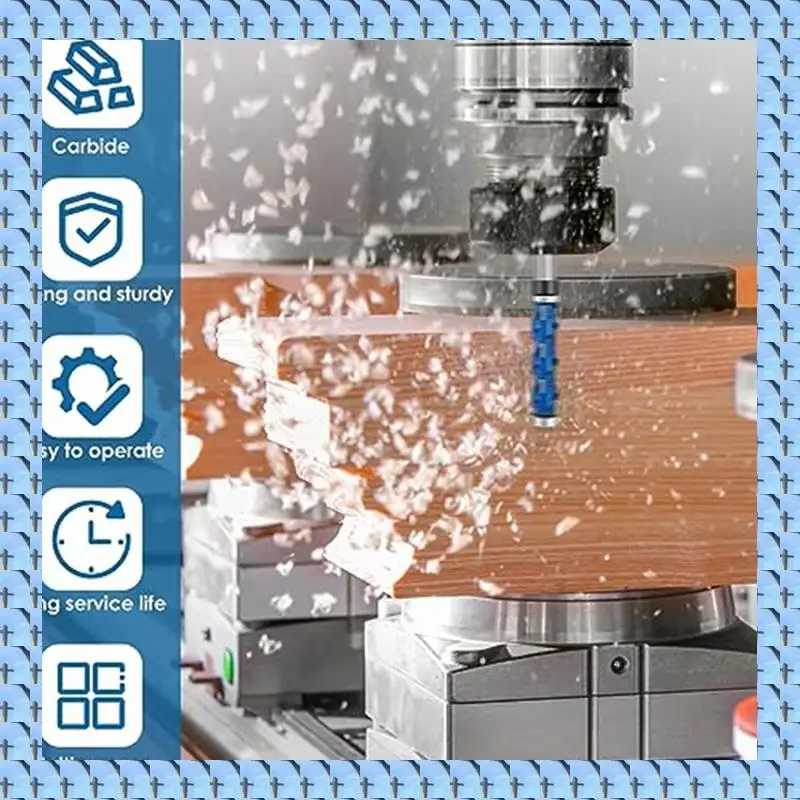 NOCM 2Pc Flush Trim Router Bit Set 1/2Inch Shank,Double Bearing Spiral Trimming Tool Woodworking Milling Cutter Tool For Wood