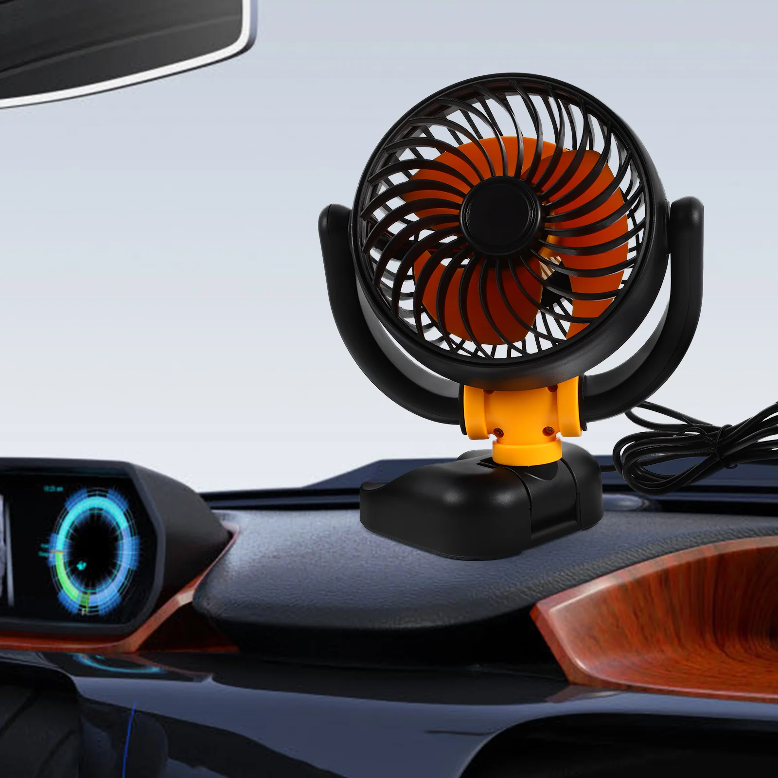 

Car Air Circulation Efficient Portable Cooling Fan For Backseat Rear Seat Vehicle Electric Airflow Fan Durable Low Noise Summer