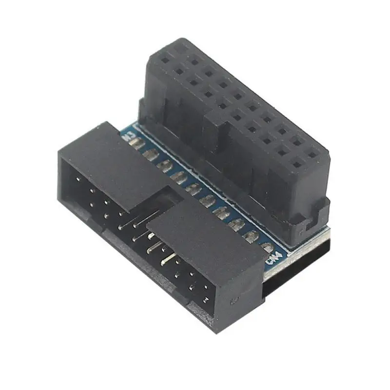 3.0 19 pin 20pin Male To Female Extension Adapter Up Down Angled 90 Degree For Motherboard Mainboard