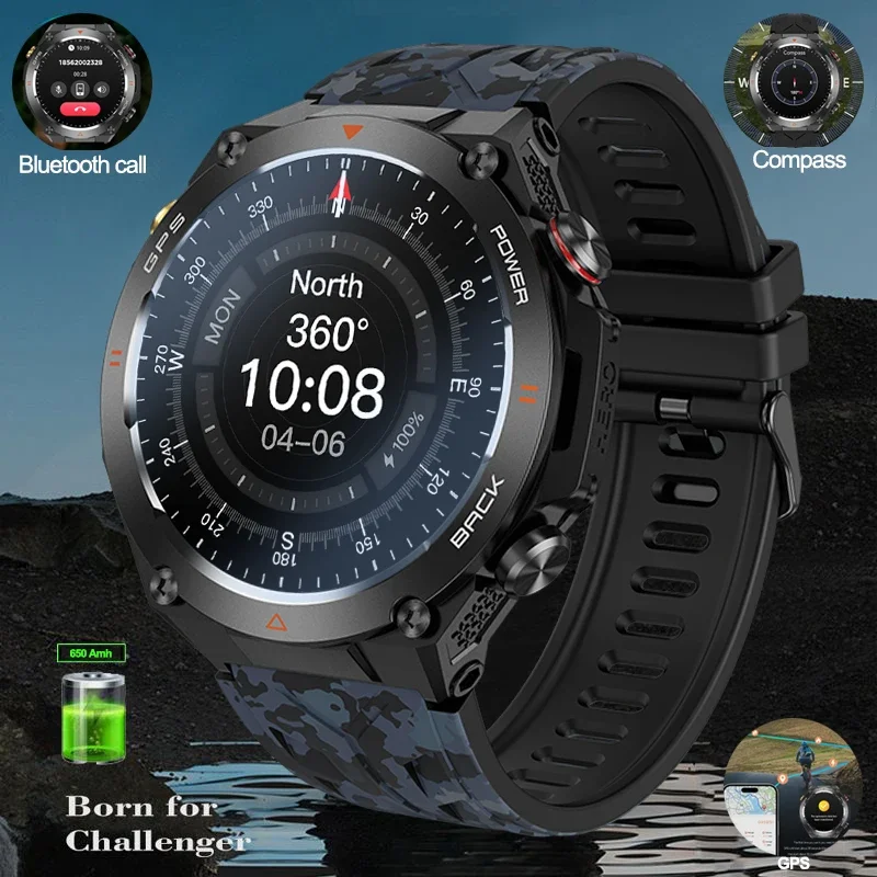 

Smart Watch GPS Sport Compass Outdoors 1ATM Waterproof Clock 412*412 AMOLED Bluetooth Call Voice Assistant Smartwatch For XIAOMI