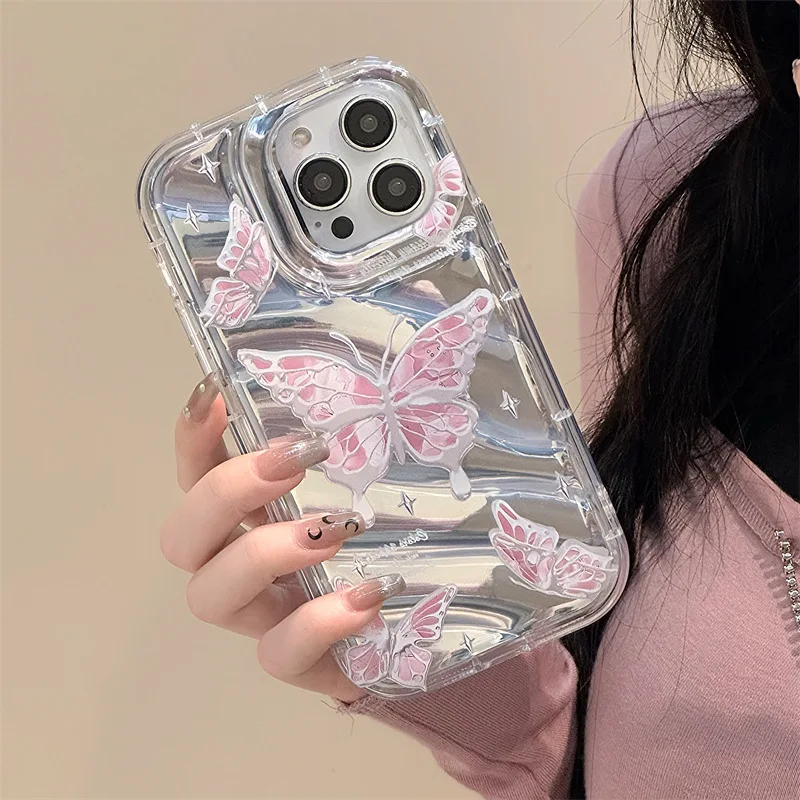 

Butterfly Phone Case For Iphone 15 Pro Max Casers Iphone 14 13 11 12 XR Xs Max 7 8 Plus 6s 15promax Silicon Funda Cover Coque