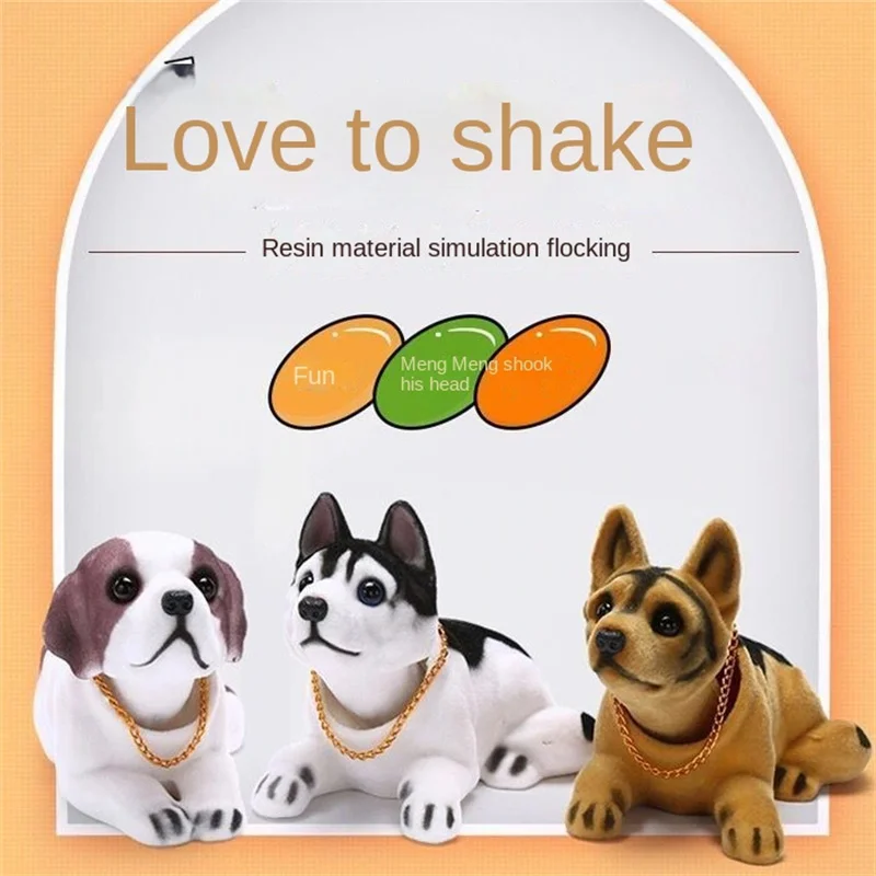 Car decoration shaking head figure cute cartoon cute pet car doll shaking head dog interior decoration car supplies