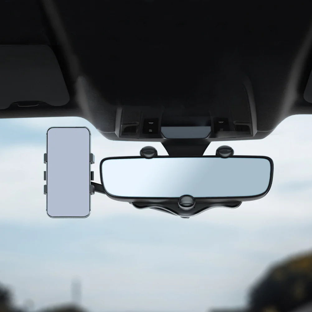 

Car Rearview Mirror Phone Holder Rotatable 360 Degree Stable Grip Vehicle Mobile Phone Mount for Driving Navigation Comfortable