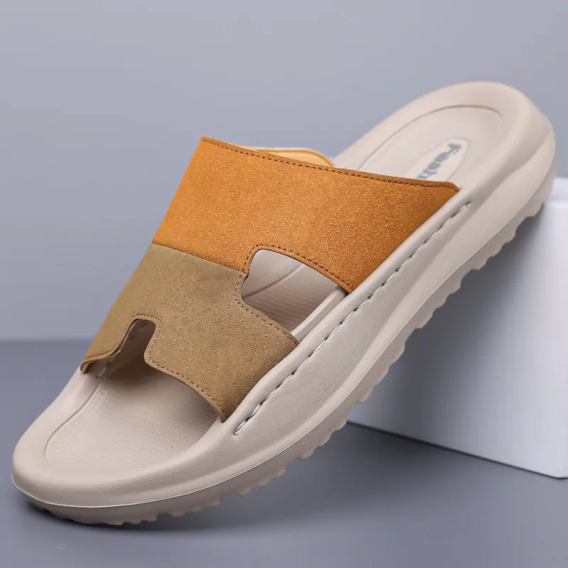 Mens Sandals Casual Shoes Big Size 46 Outdoor Comfortable Fashion Classics Anti Slip Flat Slippers New Trends 2026 Mens Footwear