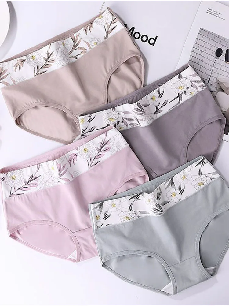 

Women's Briefs Comfortable All Cotton Seamless Soft Comfortable Cotton High Waist Underwear Women Sexy Panties