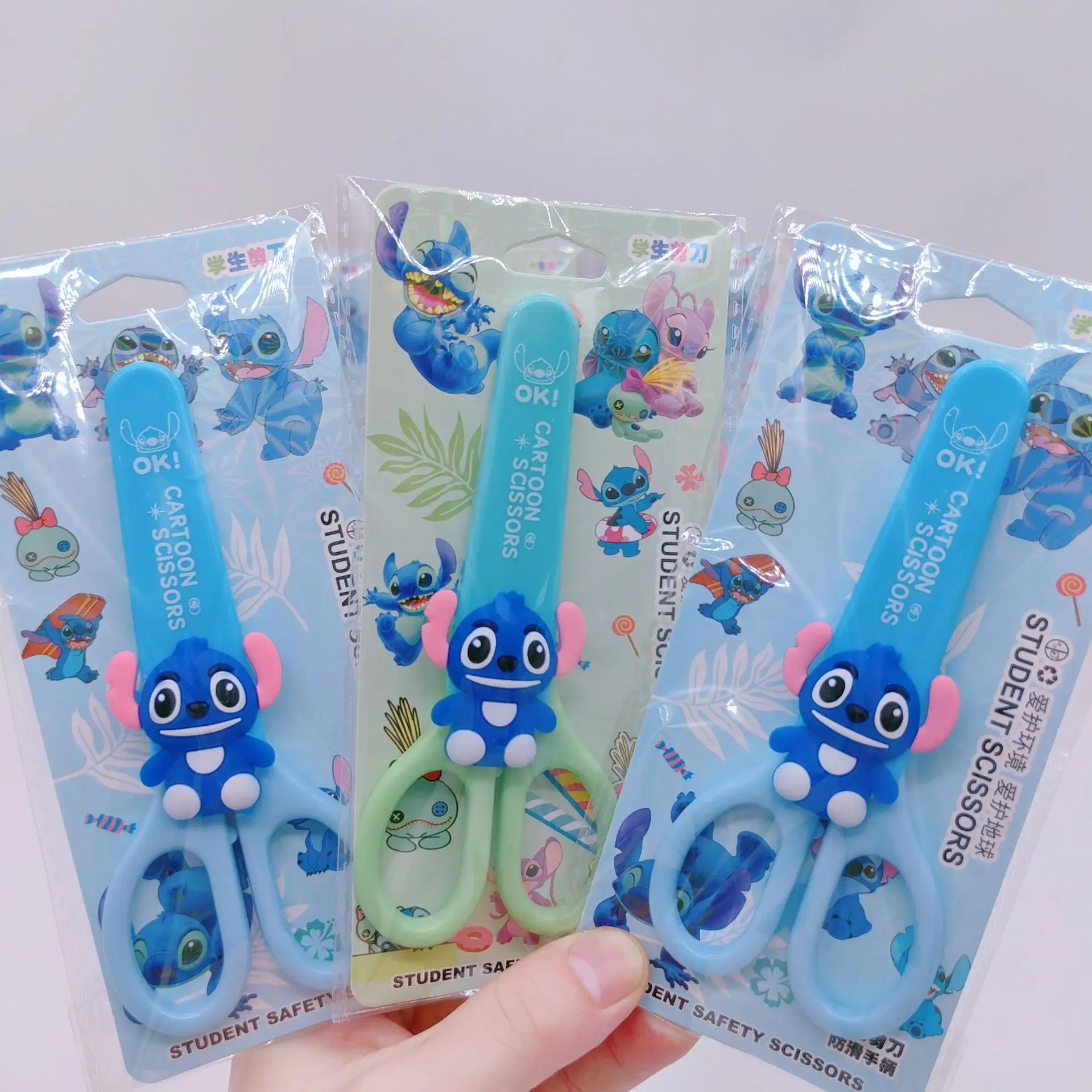 Disney Stitch Stainless Steel Scissors Cartoon Lilo & Stitch Silicone Paper Knife Crafting DIY Supplies Student Stationery