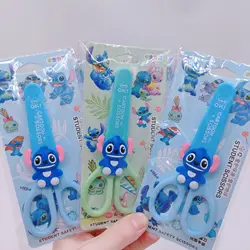 Disney Stitch-Tijeras de acero inoxidable de Lilo & Stitch, cuchillo de papel de silicona para manualidades, suministros de bricolaje, papelería para estudiantes