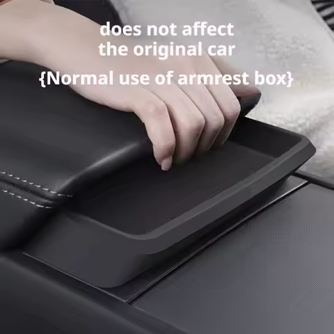 Central Armrest Storage Box For Tesla Model Y 3 Highland Juniper Car Glasses Phone Storage Case Multi Functional Accessories