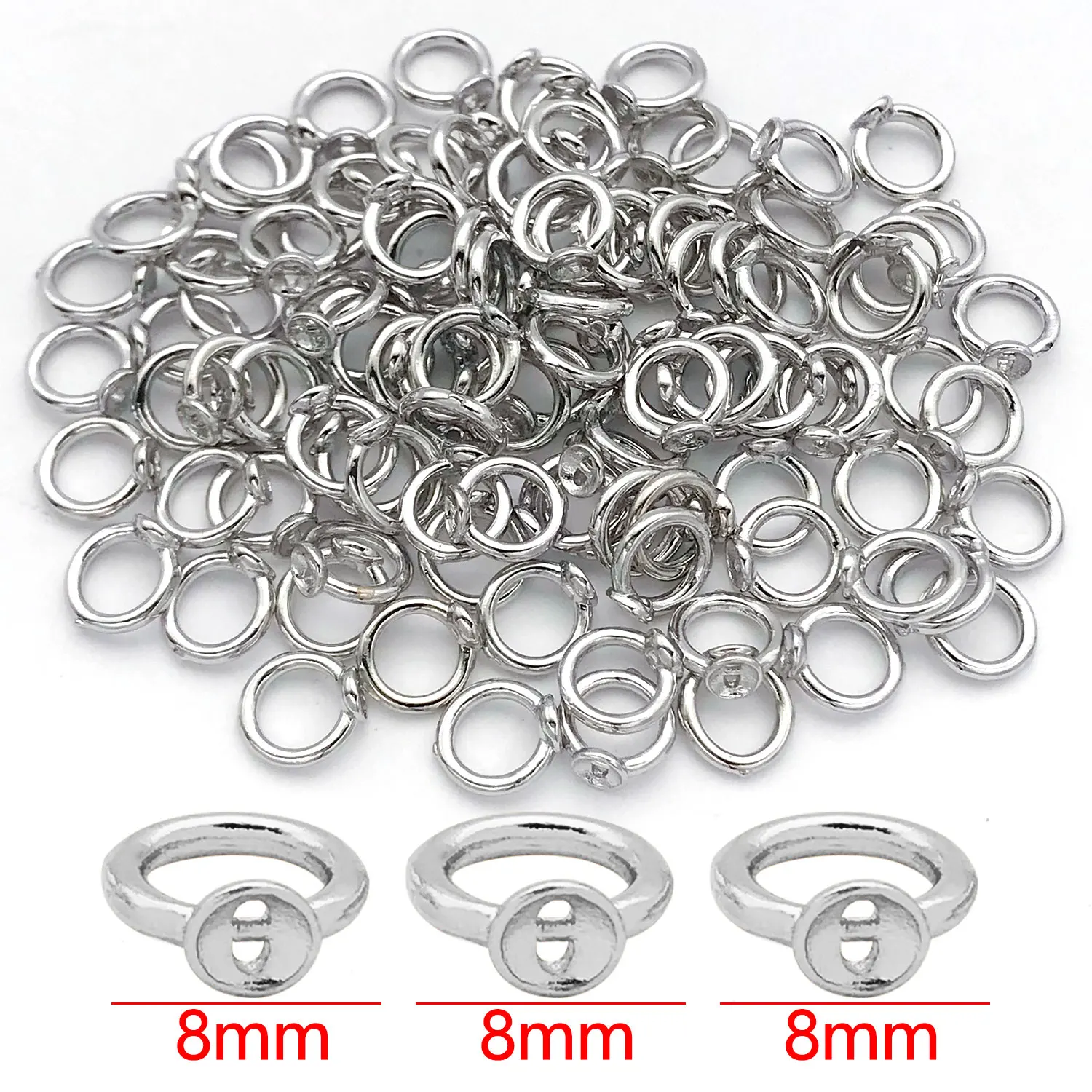 10pcs 18K Real Gold Plated Brass Pearl End Beads Caps Connector With Loop For DIY Bracelet Necklace Jewelry Making Accessories image 2
