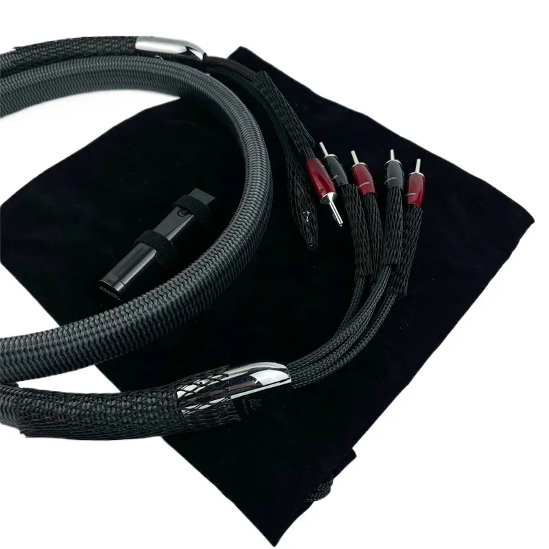 1Pcs WEL Signature Center Speaker Cable PSS Silver HiFi Audio Line 1000 Series Spade & Banana Plug