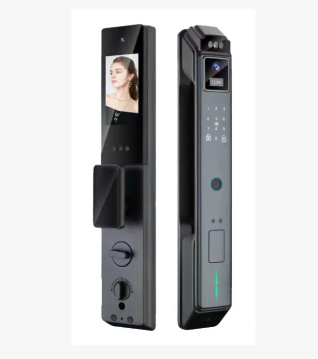 Automatic Smart Door Lock 3D Face Recognition Fingerprint Keyless Entry Smart Front Door Lock With Camera D3330