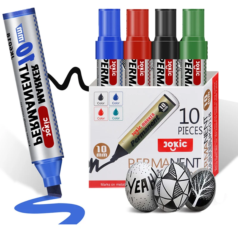 

3-цветный POP-маркер большой емкости, наконечник 10 мм, перманентные маркеры, быстросохнущий, маркер для логистики, маркер для курьерской коробки